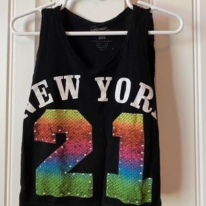 Flowers by Zoe Distressed New York Tank